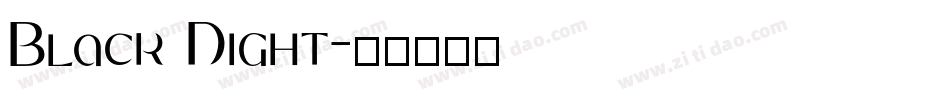 Black Night字体转换